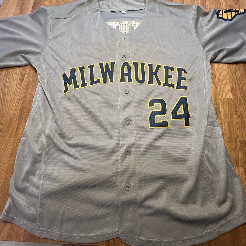 Brand New Authentic Stitched Milwaukee Brewers Away Jersey: WILLIAM CONTRERAS